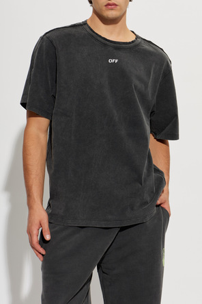Off-White Camiseta con efecto vintage