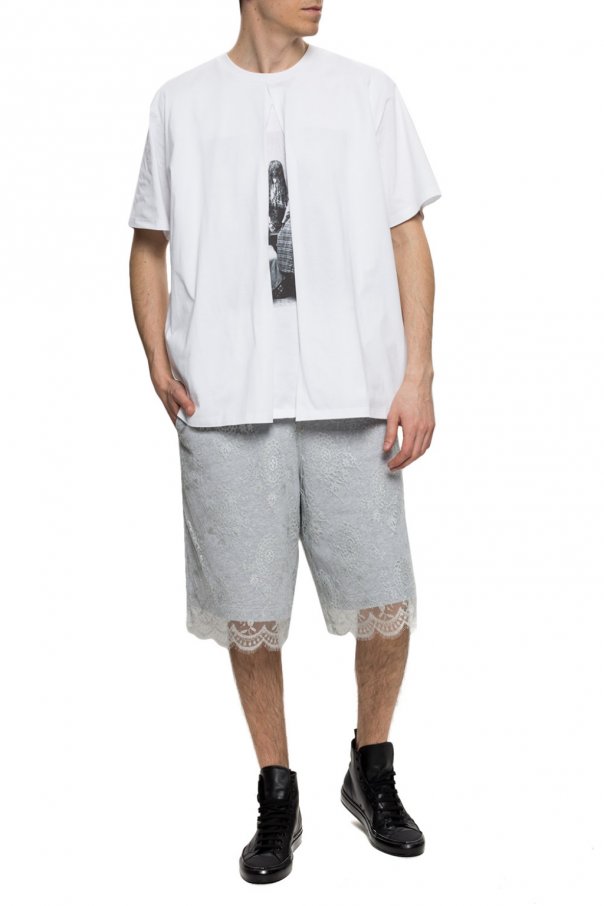 White Fold-over slit T-shirt Burberry - Vitkac Sweden