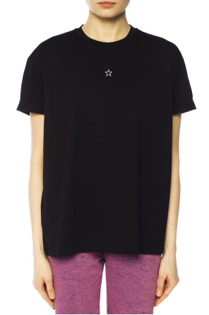 Stella McCartney T-shirt z wyszytym wzorem gwiazdy