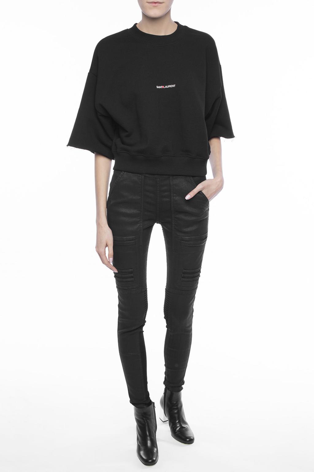 saint laurent cropped sweatshirt