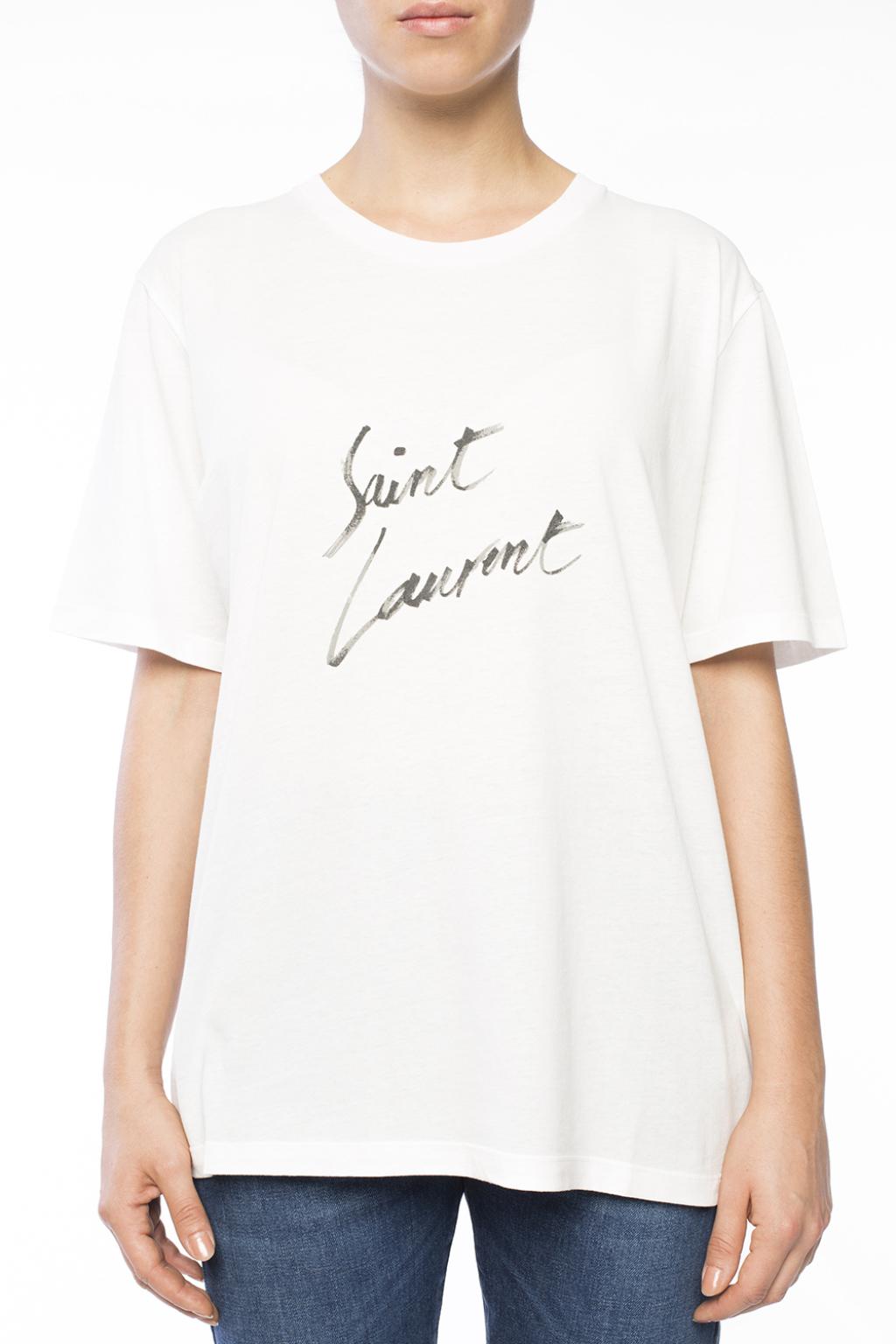 Saint Laurent Logo T shirt   Women's Clothing   Vitkac