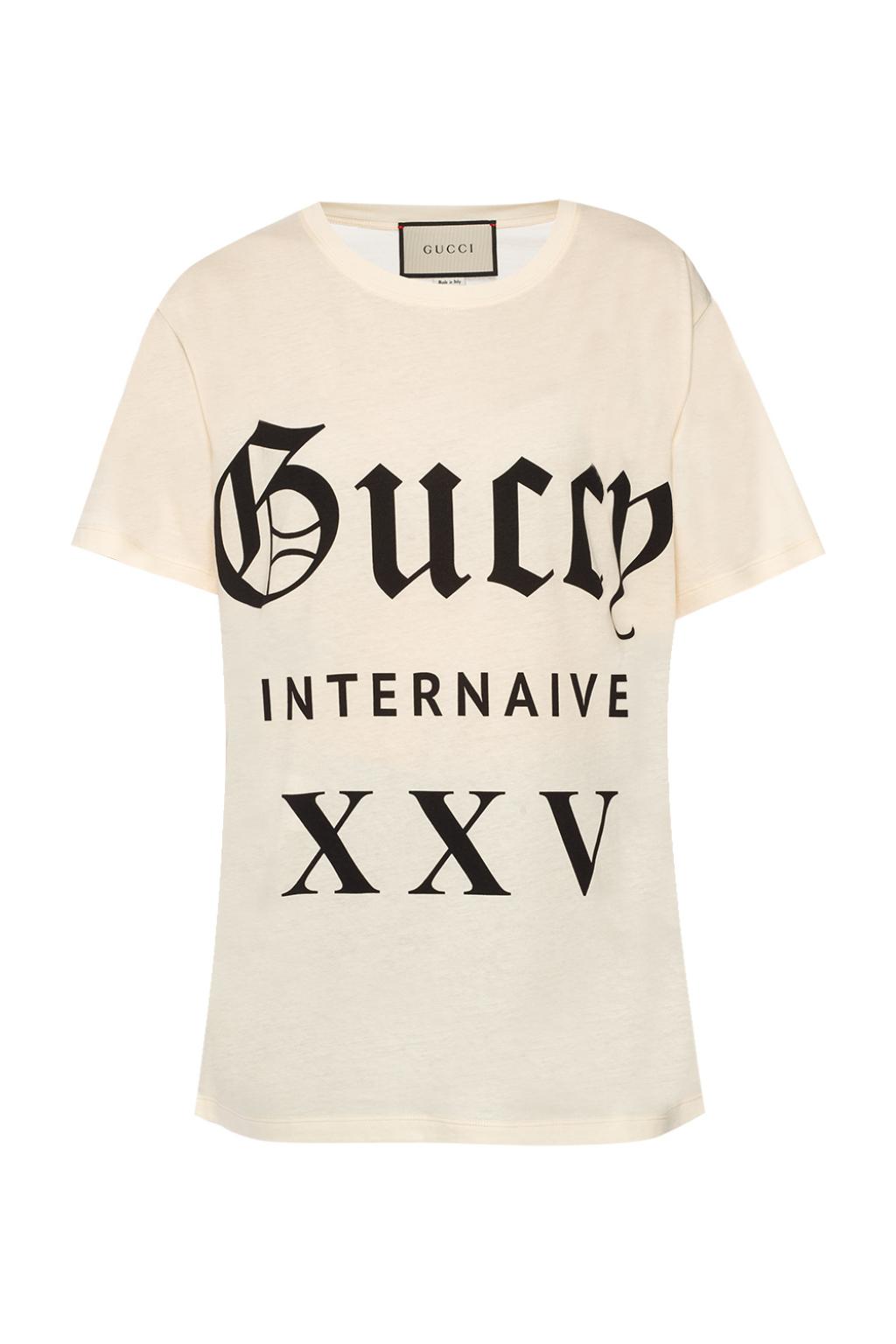 Lav et navn skylle afbryde Printed T-shirt Gucci - Vitkac US