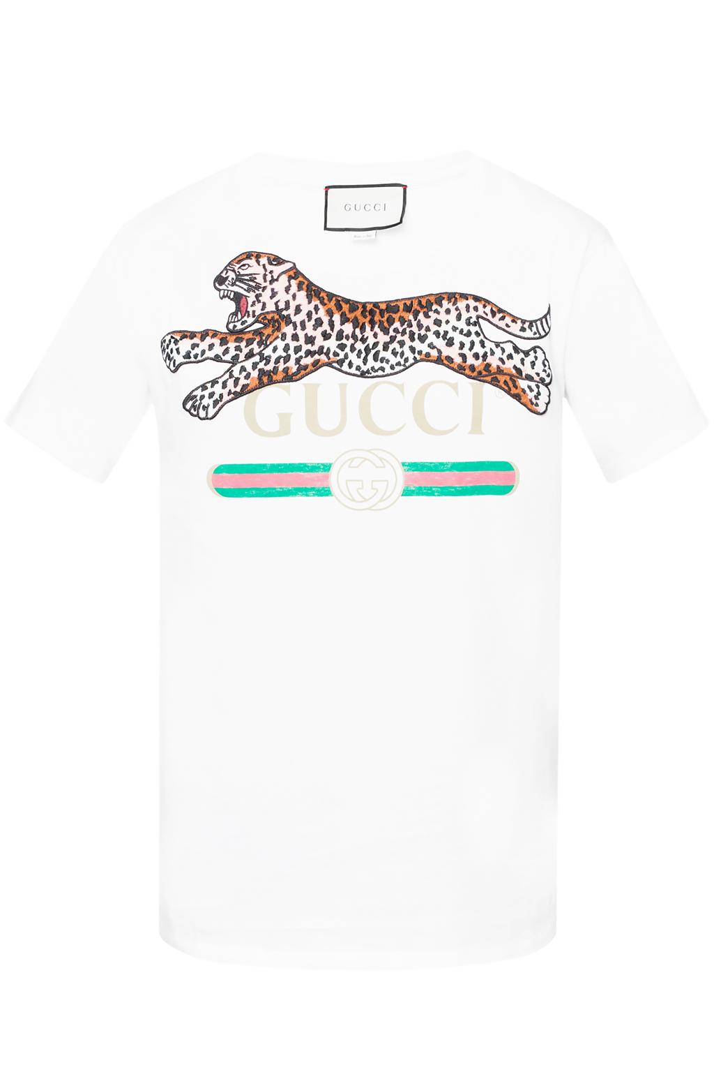 Leopard-appliqué T-shirt | Men's | Vitkac