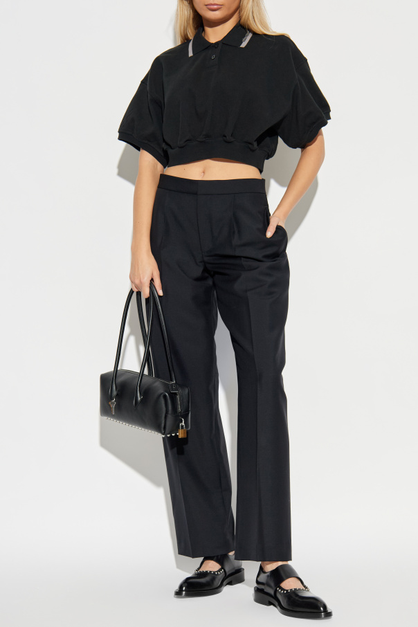 Alexander Wang Krótkie polo o luźnym kroju