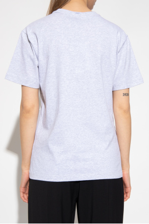 T by Alexander Wang White cotton embroidered logo T-shirt from featuring a round neck