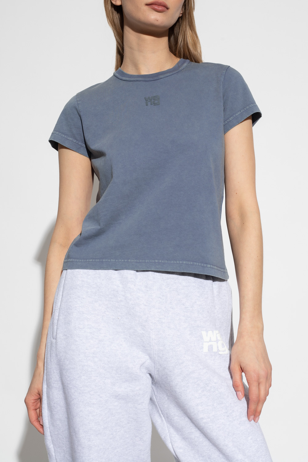 shirt with logo T by Alexander Wang - Crow Neck Long Sleeve