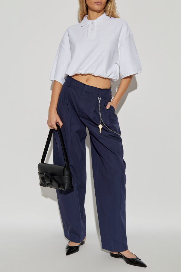 T by Alexander Wang Polo corto con logo bordado