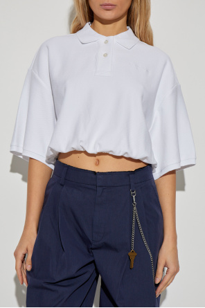 T by Alexander Wang Polo corto con logo bordado
