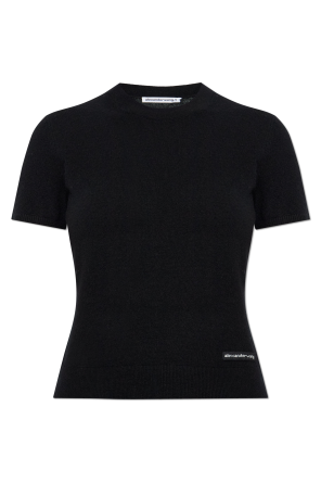 Top z naszywką z logo