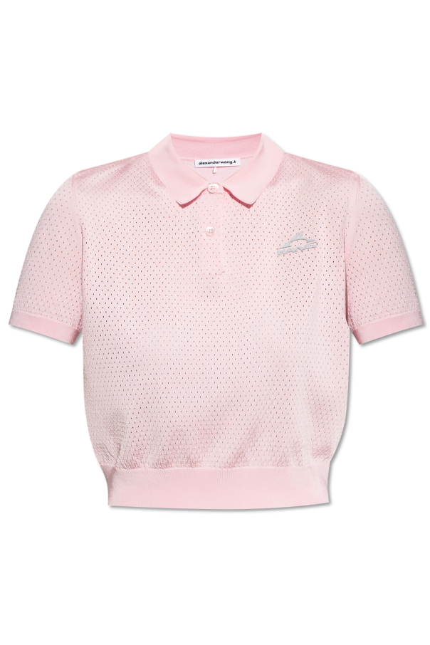 T by Alexander Wang Polo shirt with printed logo
