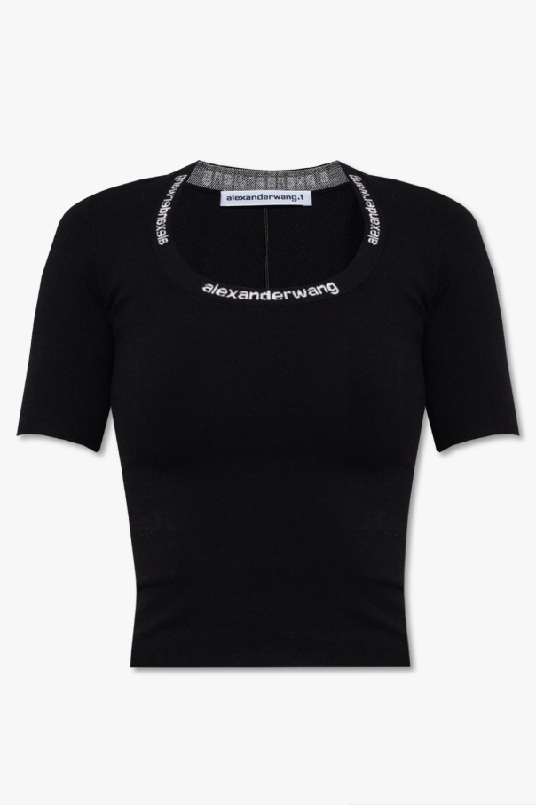 T by Alexander Wang slim-fit knitted T-shirt