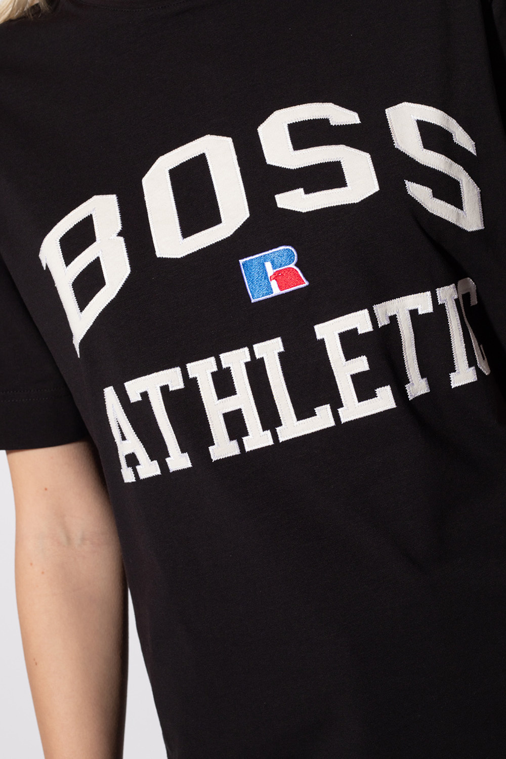 Boss X Russell Athletic Unisex Relaxed-Fit T-Shirt in Dark Blue