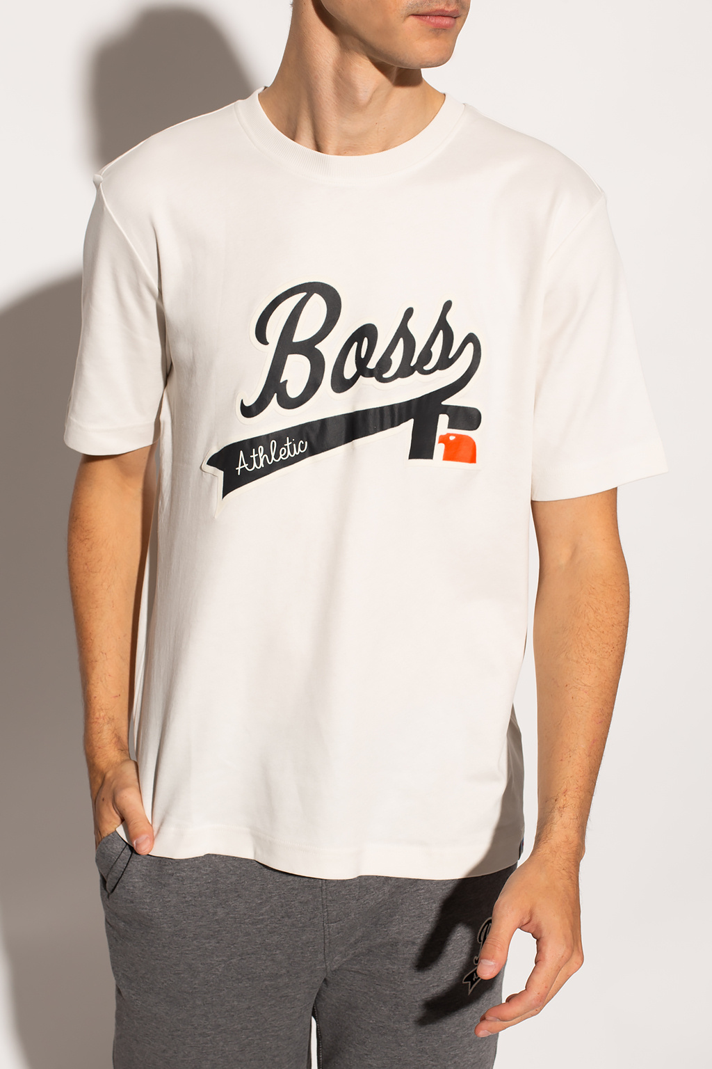 BOSS x Russell Athletic T-shirt with velvet logo