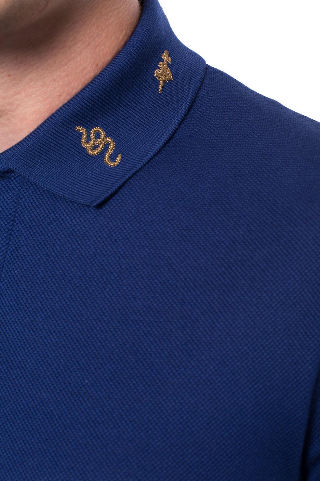 gucci embroidered polo