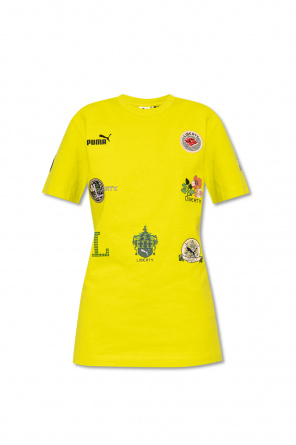Женская кроп футболка puma пума оригинал желтая