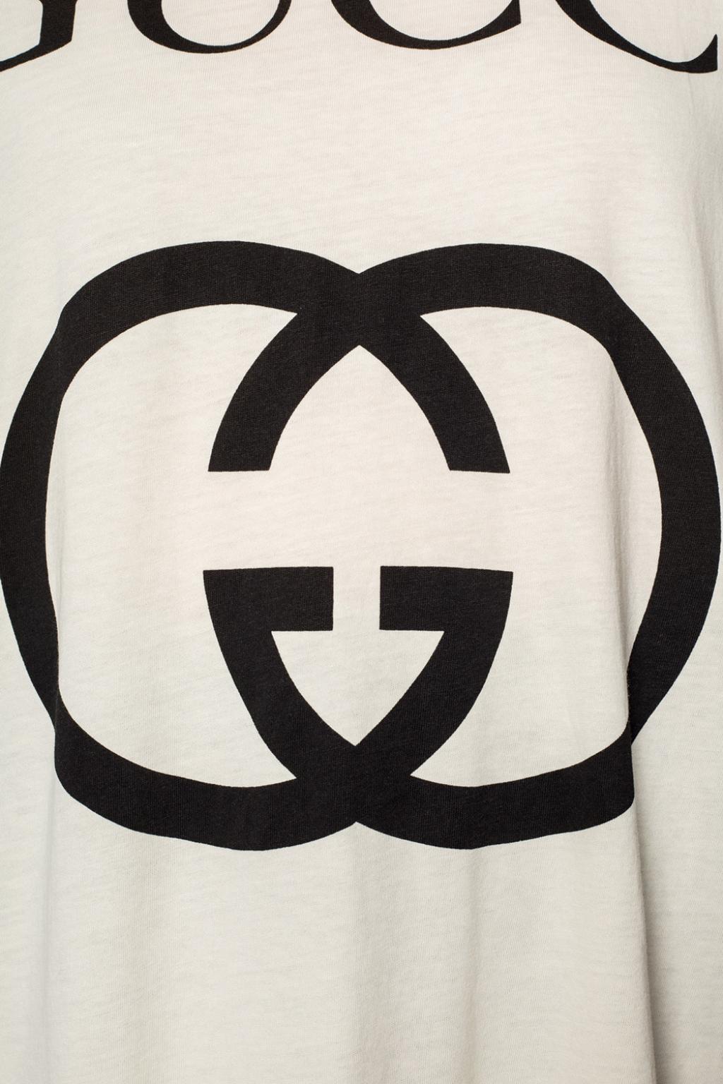 Cream Logo-printed T-shirt Gucci - Vitkac Italy