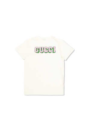 T-shirt with a printed logo