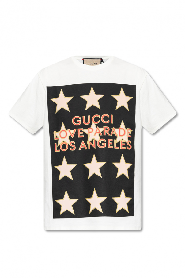 gucci Coated T-shirt with ‘gucci Coated Love Parade’ print