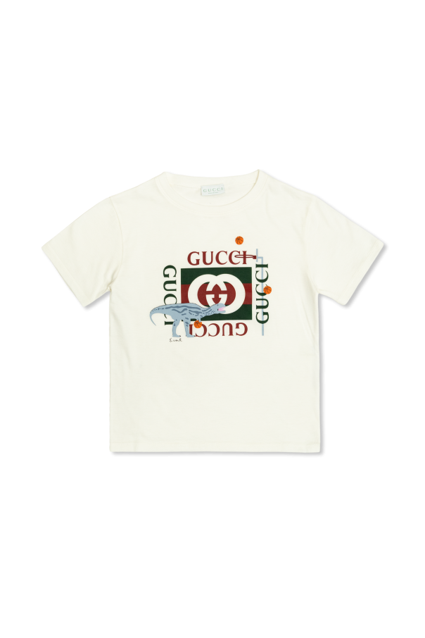 T-shirt with colorful print od Gucci Kids