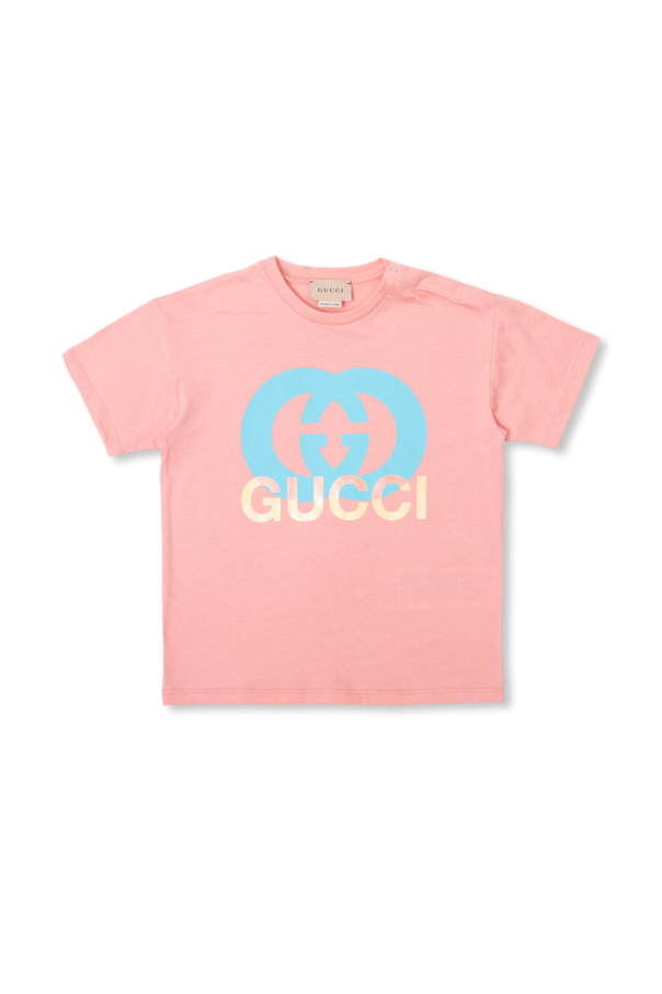 gucci silver Kids Printed T-shirt