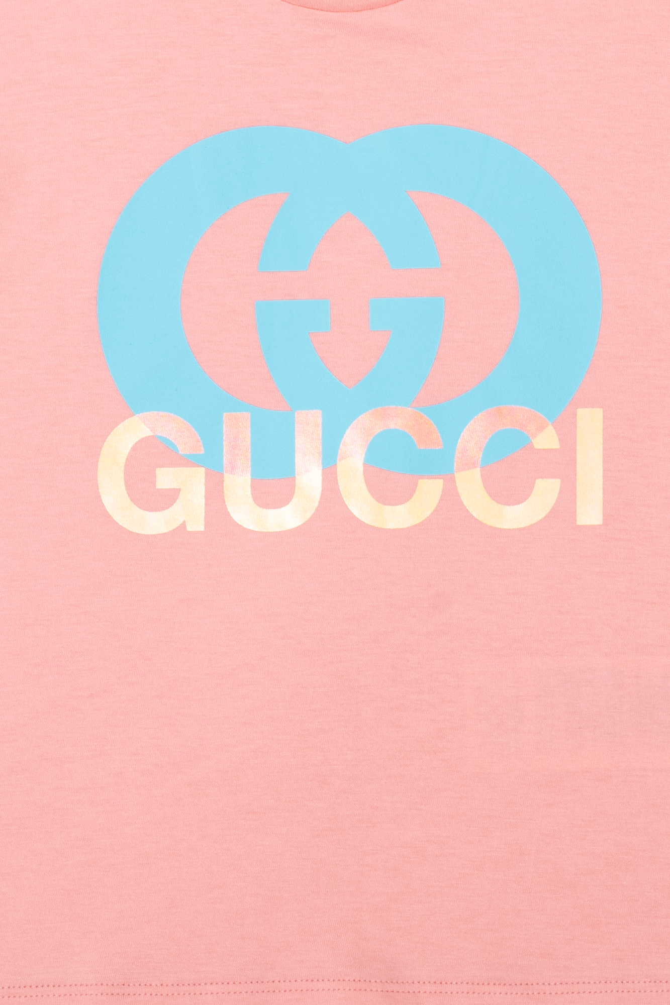 gucci button Kids Printed T-shirt