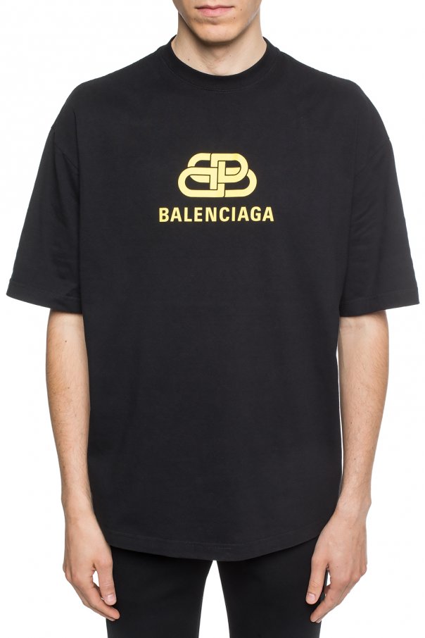 balenciaga black and yellow t shirt