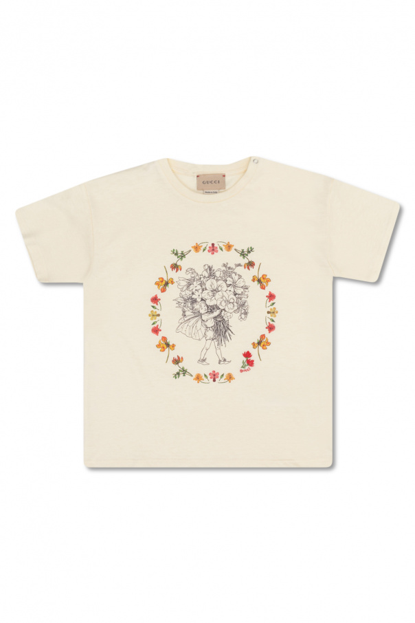 gucci trim Kids Printed T-shirt