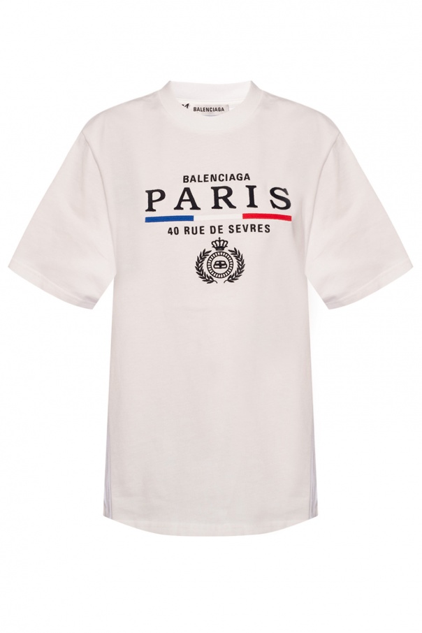 ファッション 美品入手困難バレンシアガ PARIS FLAG Tee 黒 Lサイズ Tシャツカットソー半袖袖なし   wwwionenergyco