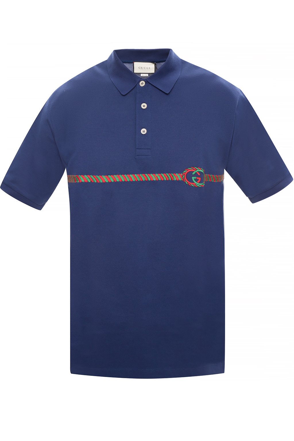 gucci embroidered polo