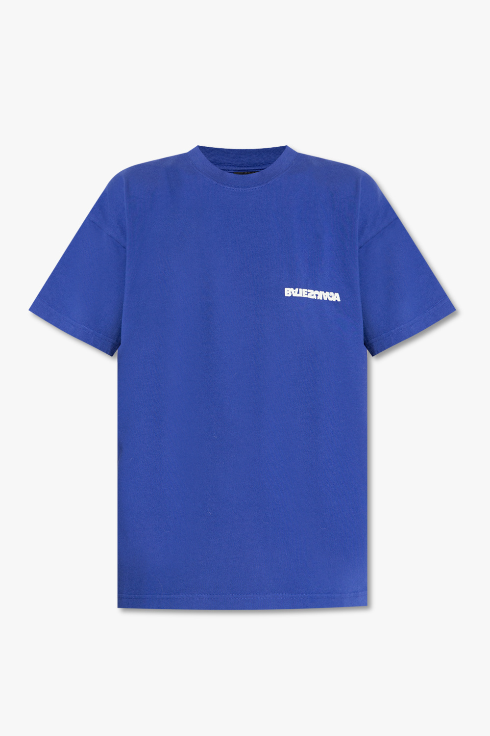 Blue T-shirt with logo Balenciaga - Vitkac TW