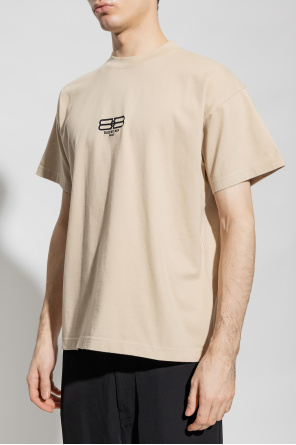 Balenciaga this T-shirt shirt has a straight fit and is embroidered all-over