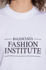 Balenciaga T-shirt cream z logo