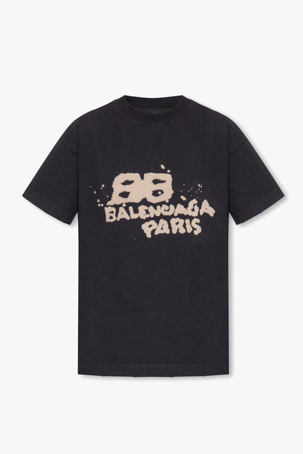 Balenciaga Versace Jeans Couture Tartan Baroque logo-print T-shirt