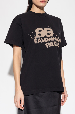 Balenciaga Versace Jeans Couture Tartan Baroque logo-print T-shirt