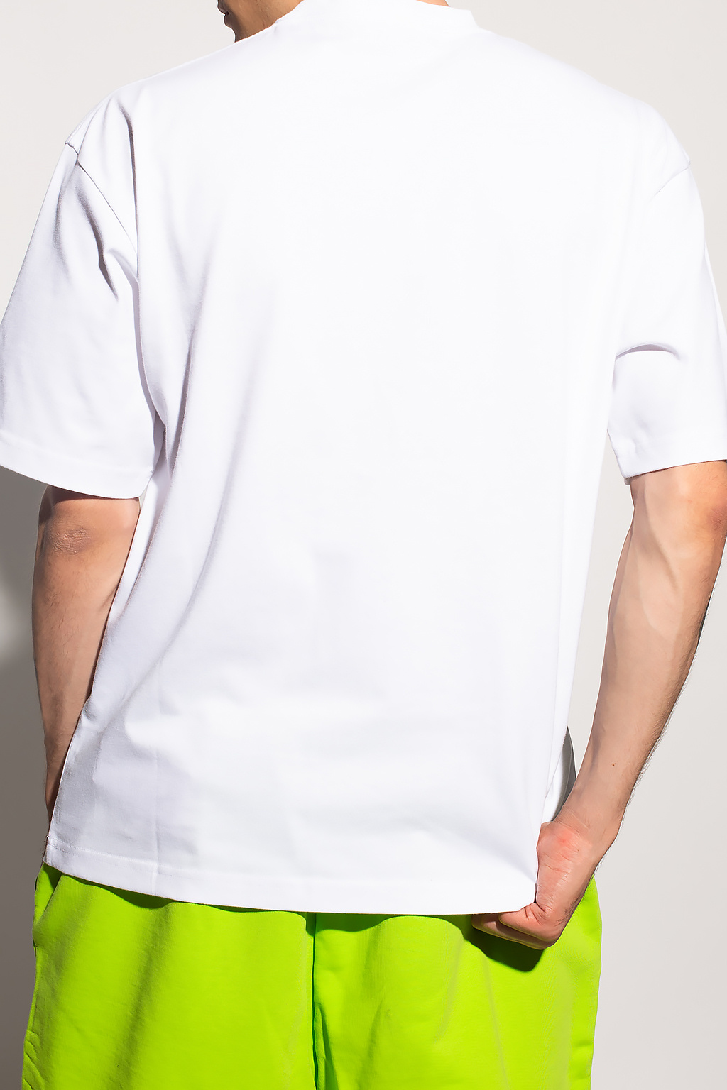BALENCIAGA: cotton t-shirt with logo - Red  Balenciaga t-shirt 612965TLVJ1  online at