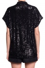Saint Laurent BLACK Sequined polo shirt
