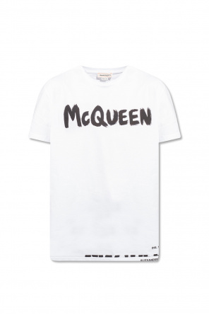 Alexander Mcqueen Mans Black Leather s With Logo