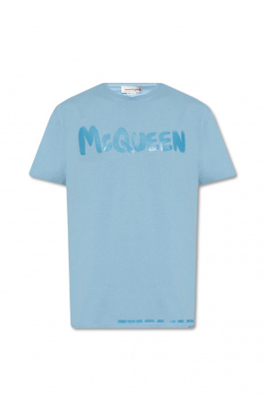 Alexander McQueen logo-print track pants 0909 WHITE