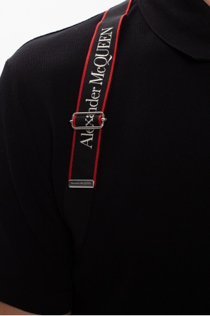 Alexander McQueen Logo harness polo shirt