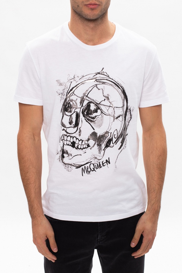 alexander mcqueen men's skull t shirt