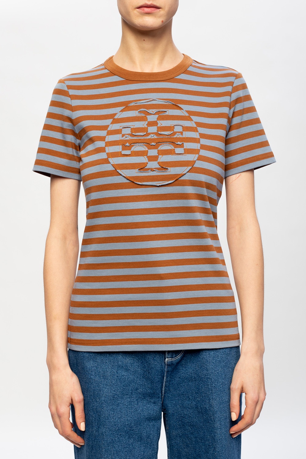 Tory Burch T - logo-print shirt with logo - IetpShops | Alex Mill T-shirt  Standard Slub Bianco | Women's Clothing