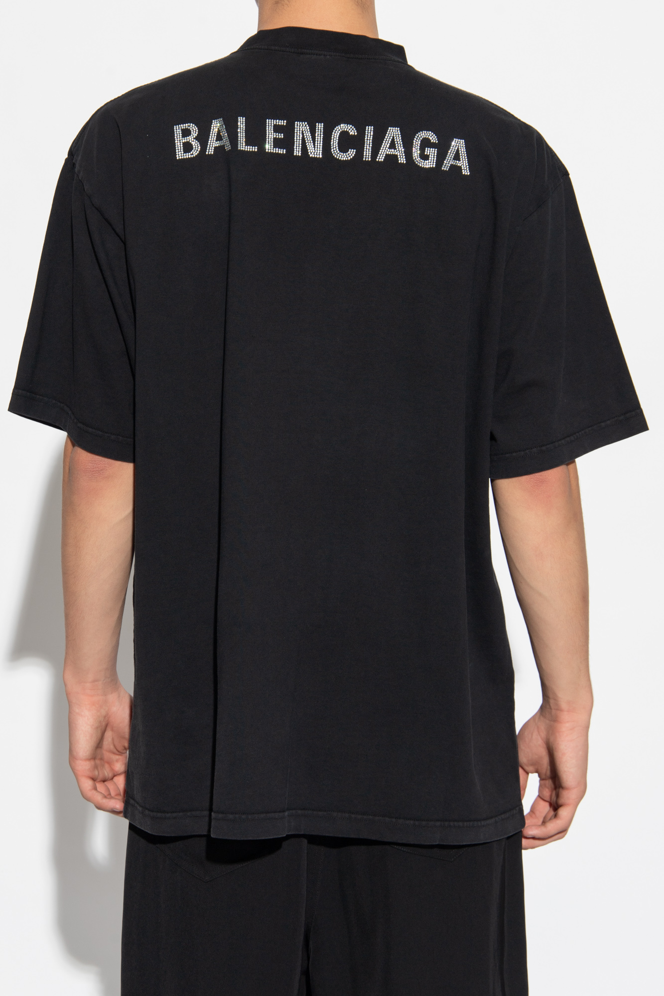 Balenciaga ASOS Dark Future Blågrøn T-shirt med logo-rumprint Del af sæt