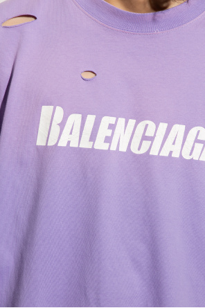 Balenciaga New Look funnel neck sweatshirt ckenprint with New York print in navy