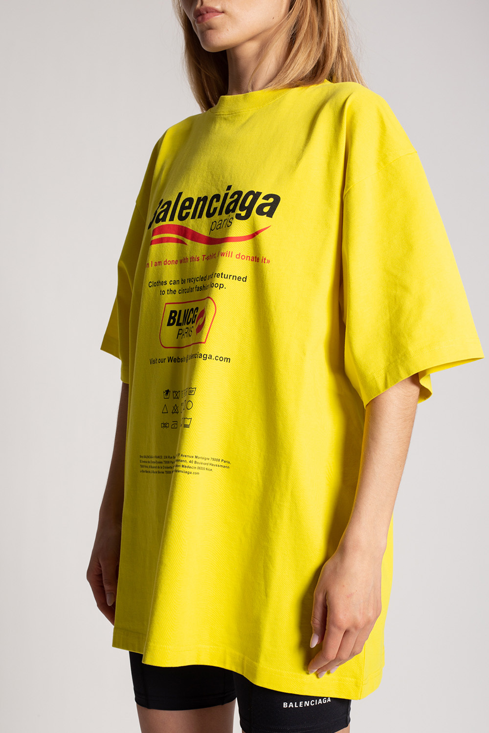 Balenciaga Overcapucho T-shirt with logo