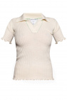 Bottega Veneta cream Wool polo shirt
