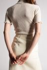 Bottega Veneta cream Wool polo shirt