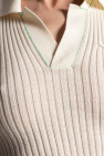 Bottega Veneta cream Wool polo shirt