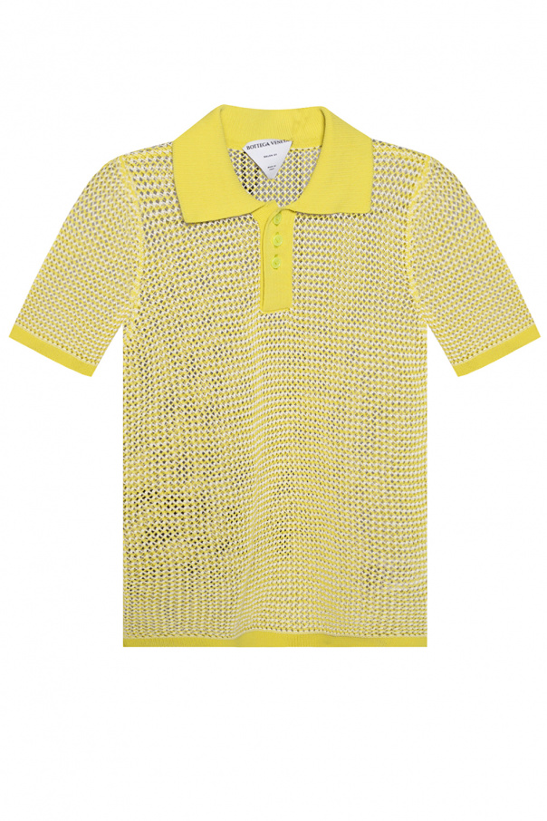 Bottega Veneta Openwork long-sleeve polo shirt