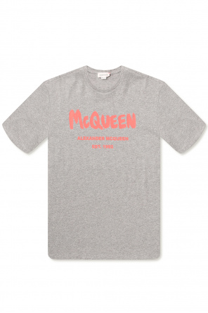 Alexander McQueen embroidered logo collar polo shirt