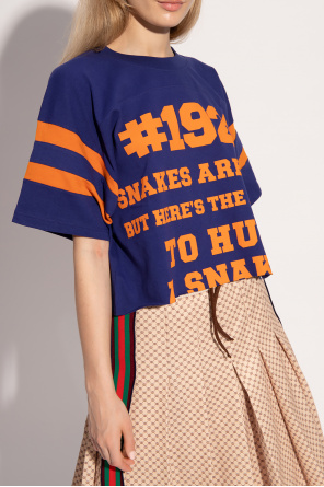 Gucci Cropped T-shirt with print